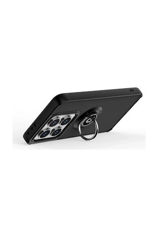 Xiaomi Mi 14t Pro Kılıf Arkası Buz Tasarımlı Ve Yüzüklü Kenarları Renkli Şık Montreal Yüzüklü Silikon Kapak Kırmızı