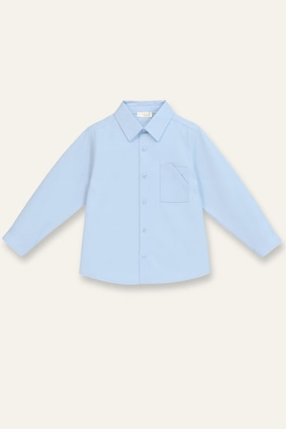 Zeyland Erkek Çocuk Cep Detaylı Poplin Gömlek - Mavi Mavi