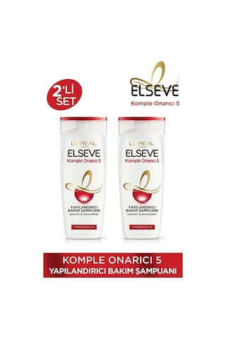 Elseve Komple Onarıcı 5 Yapılandırıcı Bakım Şampuanı 2 x 390 ML