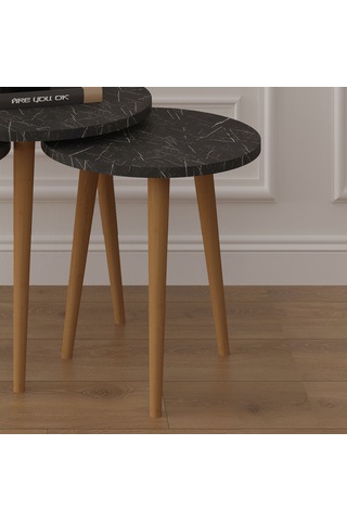 3 Lü Yuvarlak Zigon Sehpa Ahşap Ayaklı-sehpa01-royal Mermer