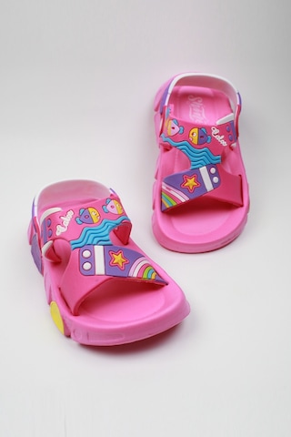 Günlük Unisex Çocuk Sandalet Esnek Kaymaz Taban Yazlık Ev Okul Kreş Ayakkabı Ps940-ps955 Fuşya