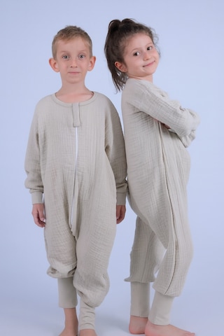 For My Baby 1 Tog Çocuk Uyku Tulumu Unisex Uzun Kollu Uyku Tulumu Bej