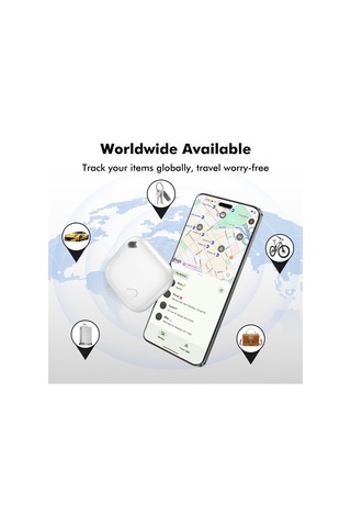 Maiyame Android Cihazlar İçin F02-b Bluetooth Takipçi - Google "cihaz Bul" Uygulaması İle Uyumlu, Anahtar/esya Kayıp Engelleme, Ip67 Su Geçirmez, Değiştirilebilir Pil Beyaz, 1 Adet