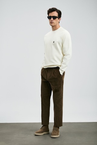 Lufian Grant Erkek Sweatshirt 112030179 Ekru