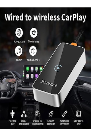 2in1 Usb Type-c Giriş'li Wireless Kablosuz Android Carplay