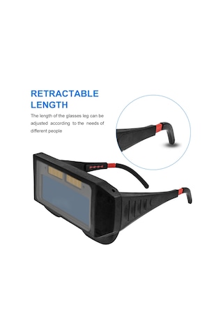 Symbee Güneş Enerjili Otomatik Işık Regülasyonlu Kaynak Gözlüğü, Çift Güç Kaynağı, Uzatılabilir Bacaklı, Ark Ve Parlak Işığı Engelliyor