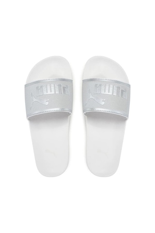 Puma Leadcat 2.0 Aqua Metallics Terlik - 401707-10286 Beyaz - Gümüş