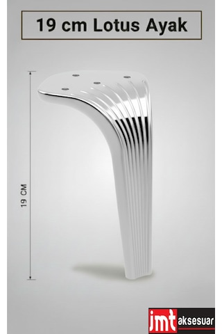 Lotus Koltuk Yatak Odası Tv Ünitesi Konsol Ve Sehpa Ayağı 19 Cm Krom Krom