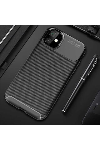 Apple Uyumlu iPhone 11 Kilif Zore Negro Silikon Kapak-Siyah 525879433