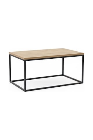 Rafadi Modern Orta Sehpa Salon Oturma Odası Orta Sehpa Metal Ayaklı Atlantik Çam