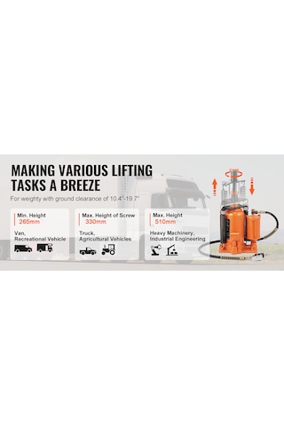 Fk Frıko 20t Havalı Hidrolik Şişe Kriko/pnömatik Hidrolik Kriko