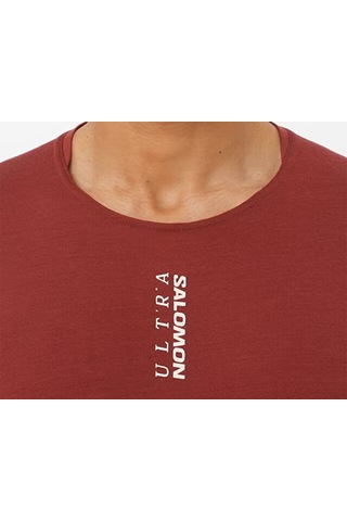 Salomon Ultra Ss Tee M Erkek Koşu Tişörtü Lc2789700 Kırmızı