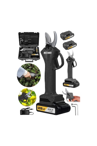 Steiner 128 Vf 10ah Çift Akülü Bağ Makası Dal Budama Makası Siyah