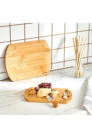 Lily Bamboo 2'li Pro Kesme Ve Sunum Tahtası Çok Renkli