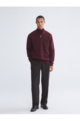 Lcw Vision Bordo Polo Yaka Erkek Triko Kazak