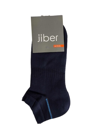 Jiber Erkek Modal Patik Likralı Çorap 6104/6106 - 12 Adet Koyu Lacivert