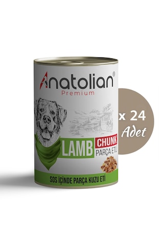 Anatolian Premium Kuzulu Parça Etli Yetişkin Köpek Konservesi 24 X 400 G