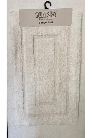 Pamuk Tufting 2'li Klozet Takım,banyo Seti,paspas Seti, Çerçeve K