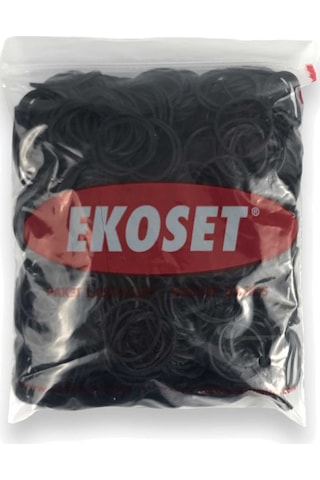 Ekoset 500 Adet Siyah Küçük Paket Lastiği 40 MM
