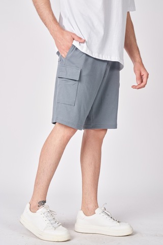Defys Erkek Pamuk Karışımlı Oversize Bermuda Bazalt Gri - 632231293 Bazalt Gri