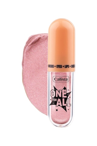 One For All Eyes & Lips & Cheeks Işıltılı Likit Göz farı - 02 Pink Cosmos
