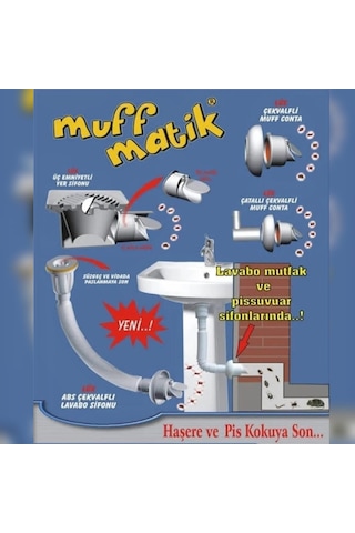 4 Adet Koku Önleyici Çekvalfli Adaptör Contaø50 Lavabo & Eviye Gideri İçin