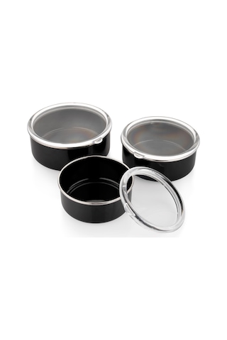 Schafer Komfort 3 Lü Saklama Kabı Seti 6 Parça-siyah Çok Renkli