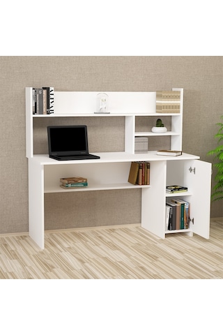 Kalenderdekor1 Kalender Dekor Lucas 145 Cm Çalışma Masası Lc01 Beyaz