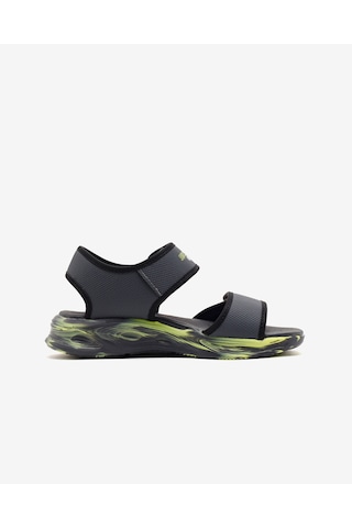 Skechers Sola Glow Sandal Büyük Erkek Çocuk Gri Işıklı Sandalet 407032l Ccbk Gri