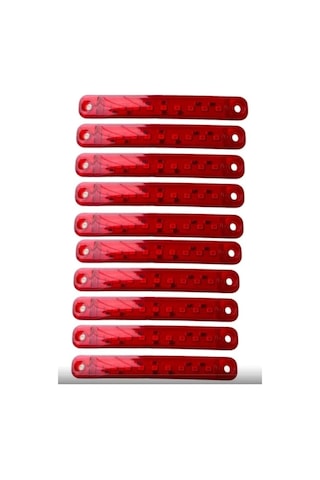 10 Adet 9 Led'li Parmak Led Kırmızı Kamyon Tır Ve 12/24 Volt Araçlar Aksesuar Dorse & Etek Lambası