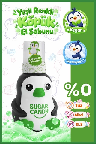 Sugar Candy Zeytin Çiçeği Kokulu Doğal Vegan Çocuk Köpük El Sabunu Vıno 350 Ml Paraben İçermeyen Yeş Diğer