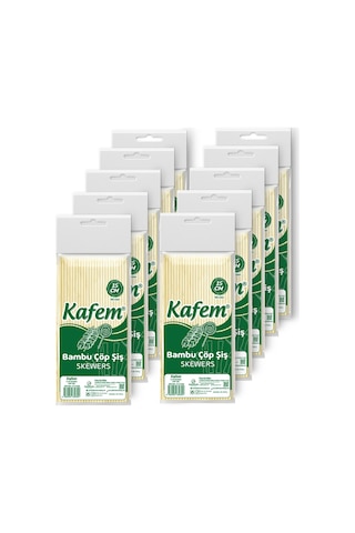 Kafem Bambu Çöp Şiş 15 cm 100 Lü X 10 Paket