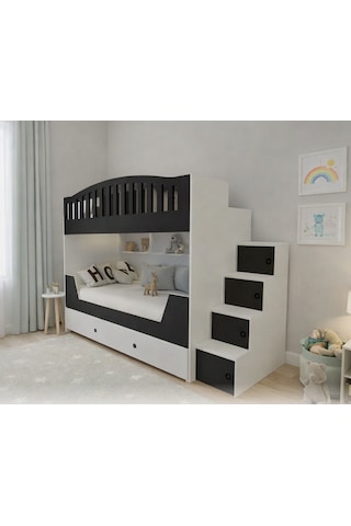 Monarch Yavrulu Mdf Fonksiyonel Merdivenli Ranza Ab 2 90 x 190 CM