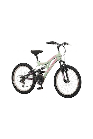 Salcano Helen 20 V Fren 18 Vites Çift Amortisörlü 20 Jant Çocuk Bisikleti Mint Yeşili Pembe