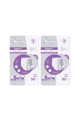 Sleepy Süper2 Emici Külot L Beden 2 Paket 60 Adet