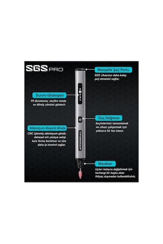 Arrowmax Sgs Pro Plus Am-199214 Akıllı Gravür Ve Parlatma Kalemi 42 Parça Set
