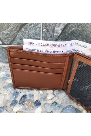 Gvnbag Hakiki Deri Erkek Yatay Taba Cüzdan Gvn-0135