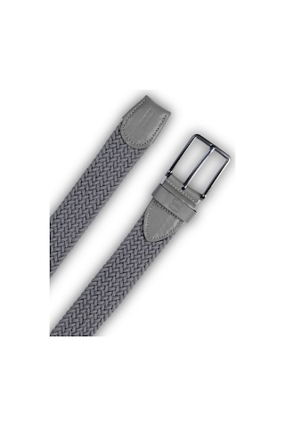 Mft Leather Hakiki Deri Erkek Örgü Esnek Kemer 3,5cm, Gri 9860 Gri