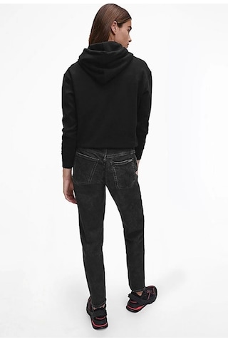 Calvin Klein Jeans Kapüşonlu Normal Kalıp Sweatshirt Siyah