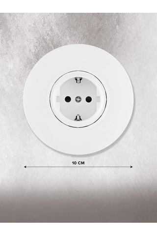 Arte Milano Yuvarlak Tekli Topraklamalı İç Priz 343354597 Set08-1-40-1 White