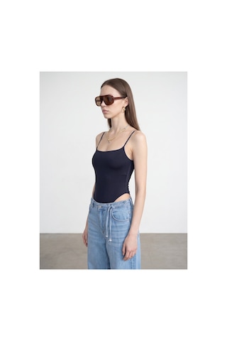 Dilvin 21216 Askılı Bodysuit-k.lacivert-16508