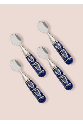 The Mia Corallo Dondurma Kaşığı 4 Lü Set Mavi