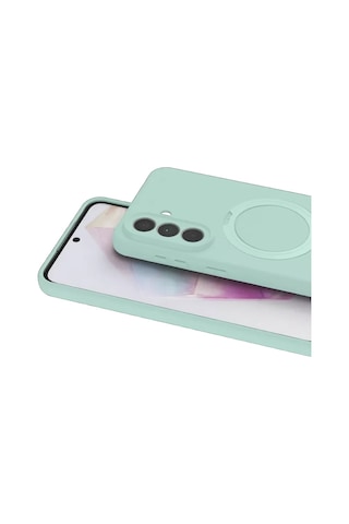 Samsung Galaxy A57 5g Regal Magsafe Standlı Kapak - Su Yeşili renkli
