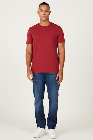 Erkek Bordo 360 Derece Her Yöne Esneyen Slim Fit Bisiklet Yaka Tişört Bordo