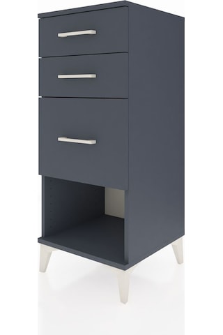 Hyperion Komodin 3 Çekmeceli 44x44x106 Antrasit-antrasit Antrasit