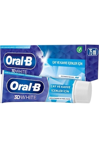Oral-B Pro-3D White Çay ve Kahve İçenler İçin Diş Macunu 75 ML