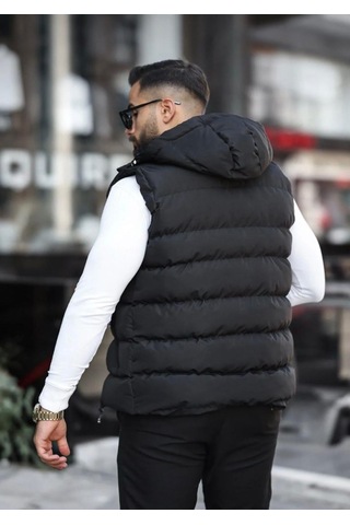 Tarz Wear Su Geçirmez Erkek Çıkarılabilir Kapüşonlu Yelek