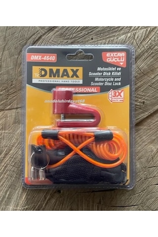 Dmax Disk Fren Kilit Çelik Bisiklet Kilidi Scoter Kilidi Motosiklet Kilidi
