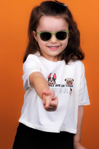 Yeni-unisex Polarize Yeşil Çocuk Güneş Gözlüğü 3-6 Yaş Yeşil