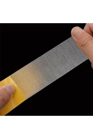 Örgülü Çift Taraflı Bant 20mm 20 Metre Fiber Takviyeli Dokuma Örgü Bez Destekli Silikon Yapıştırıcı